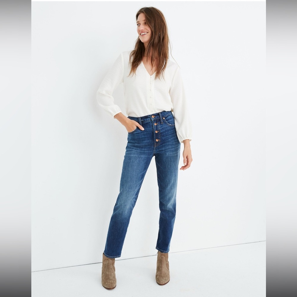 The Perfect Vintage Jean in Barnsdale Wash: Button-Front Edition